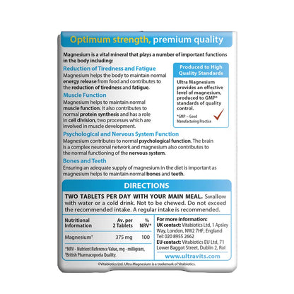 Vitabiotics Ultra Magnesium,  60 Ct