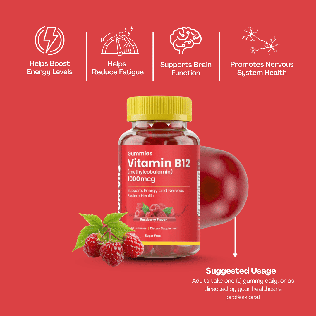 Gumvits Vitamin B12 1000mcg Gummies, 60 Ct