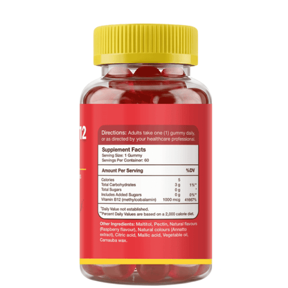 Gumvits Vitamin B12 1000mcg Gummies, 60 Ct
