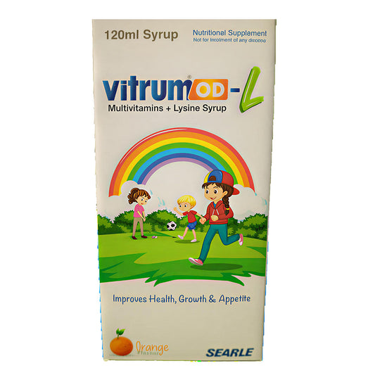 VitrumOD-L (MultiVitamins+Lysine) Syrup, 120 ml - Searle