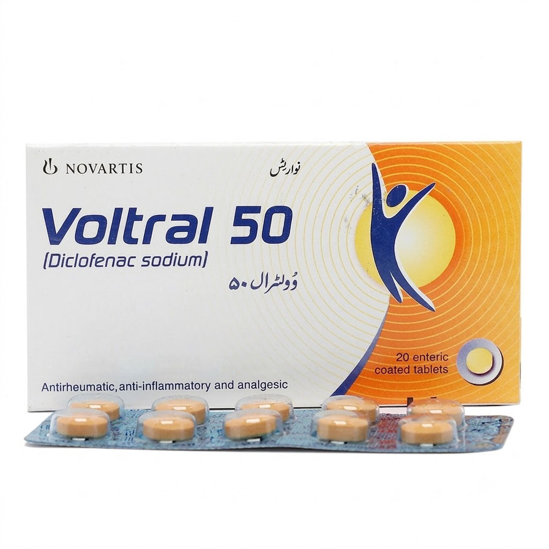Voltral 50 (Diclofenac Sodium) 50mg, 20 Ct - Novartis