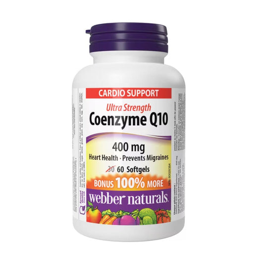 Webber Naturals Coenzyme Q10 400mg, 60 Ct