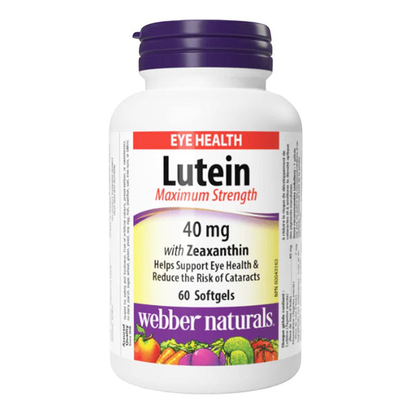 Webber Naturals Lutein with Zeaxanthin 40mg, 60 Ct
