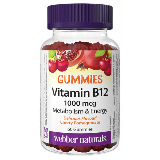 Webber Naturals Vitamin B12 1000 mcg Gummies, 60 Ct