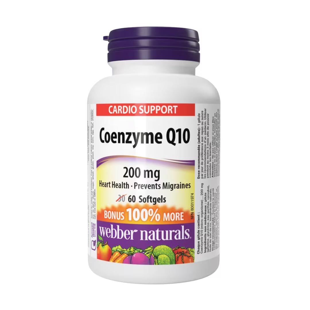 Webber Naturals Coenzyme Q10 200mg, 60Ct