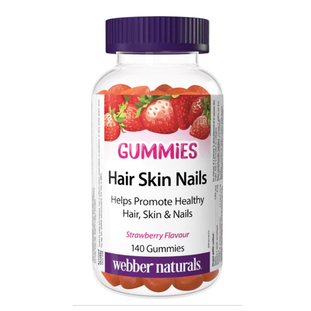 Webber Naturals Hair Skin Nails Gummies, 140Ct