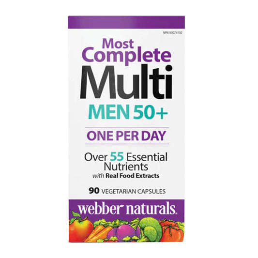 Webber Naturals Men's 50+ Most Complete Multi, 90 Ct
