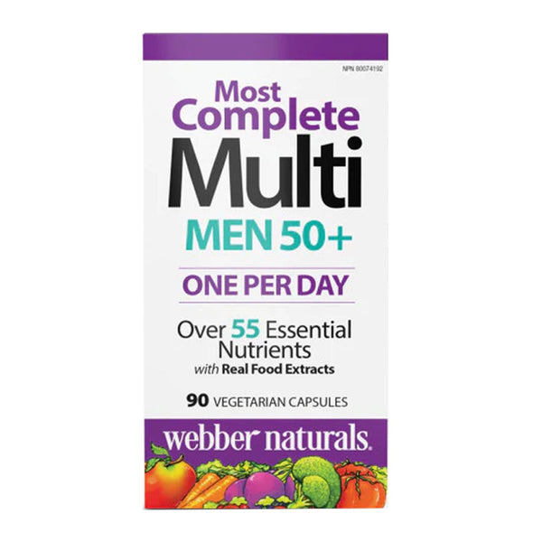 Webber Naturals Men's 50+ Most Complete Multi, 90 Ct