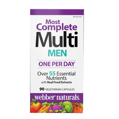 Webber Naturals Mens Most Complete Multi, 90 Ct
