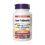 Webber Naturals Saw Palmetto 1600 mg with Flax & Pumpkin Oils, 90Ct