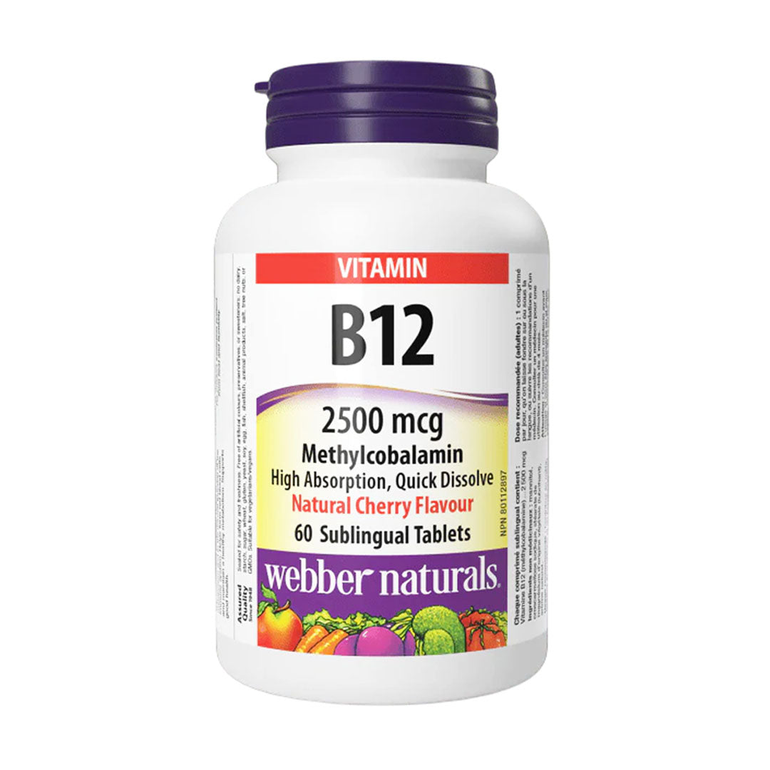 Webber Naturals Vitamin B12 2500 mcg, 60Ct