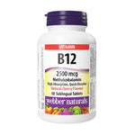 Webber Naturals Vitamin B12 2500 mcg, 60Ct