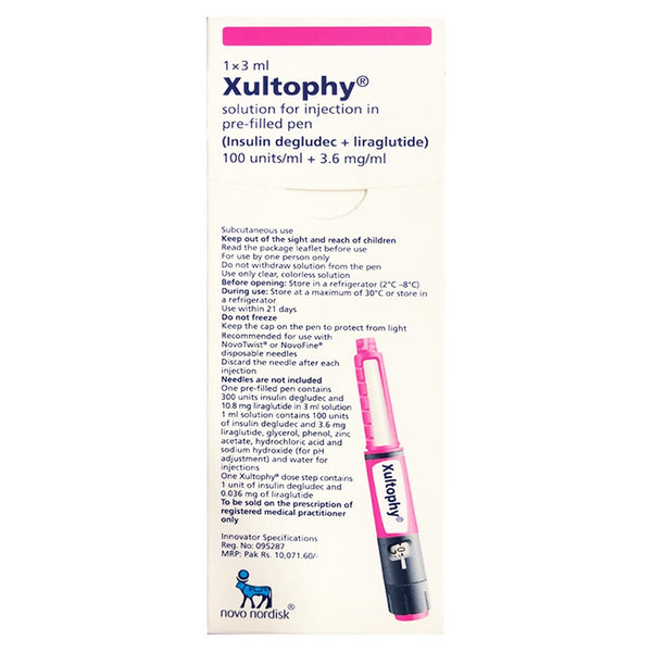 Xultophy 100iu/3.6mg Pre-Filled Pen of 3ml Solution For Injection, 1 Ct - Novo Nordisk