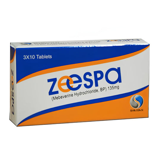Zeespa (Mebeverine) 135mg, 30 Ct - Shaigan Pharma