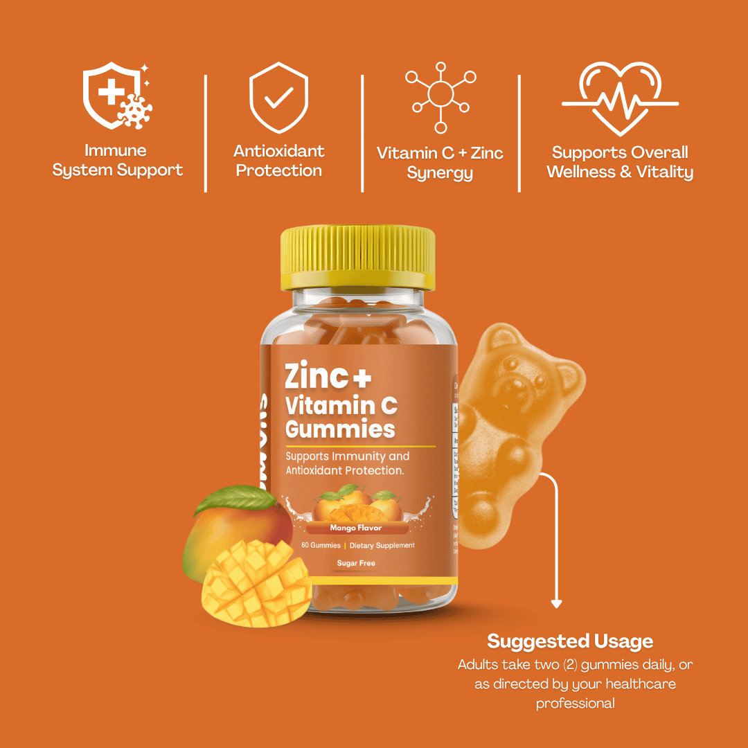 Gumvits Zinc + Vitamin C Gummies, 60 Ct