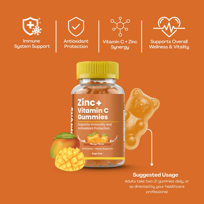 Gumvits Zinc + Vitamin C Gummies, 60 Ct
