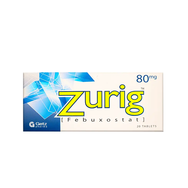 Zurig 80mg, 20 Ct - Getz Pharma