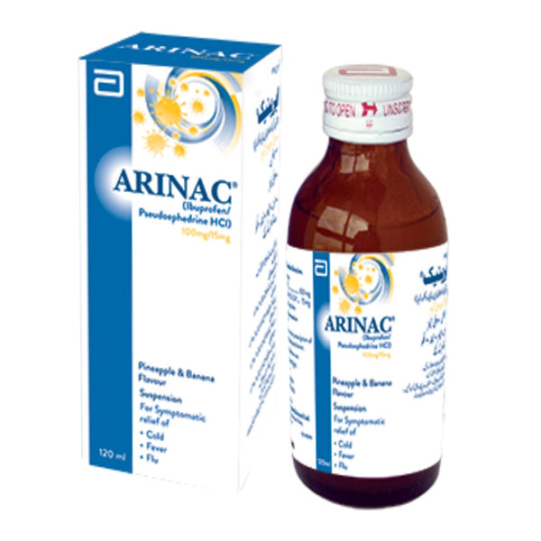 Abbott Arinac (Ibuprofen) 100mg, 120ml - My Vitamin Store