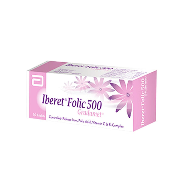 Abbott Iberet Folic 500 Gradumet, 30 Ct - My Vitamin Store