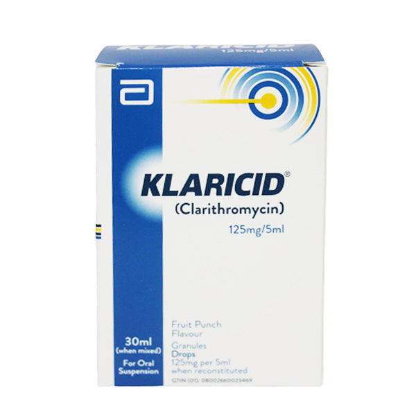 Abbott Klaricid Suspension 125mg/5ml, 30ml