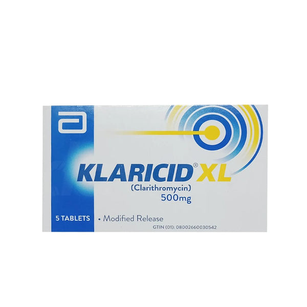 Abbott Klaricid XL Tablet 500mg, 5 Ct