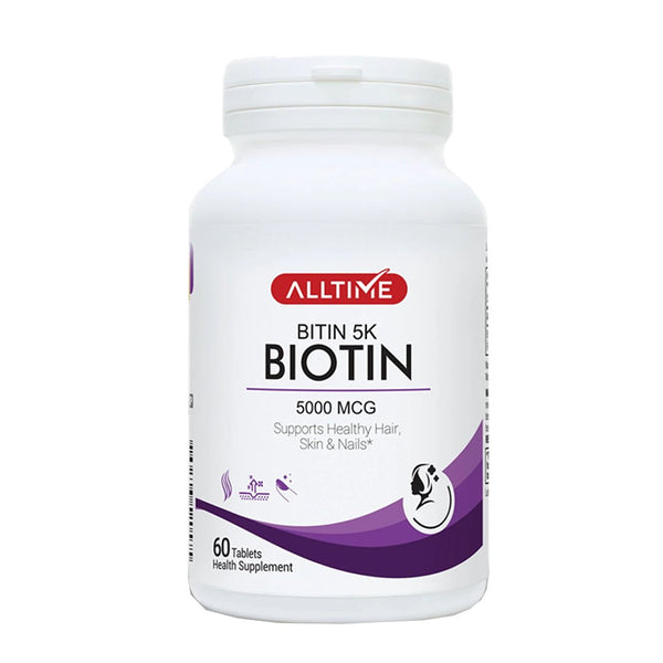 Alltime Bitin 5K (Biotin 5000mcg), 60 Ct - My Vitamin Store