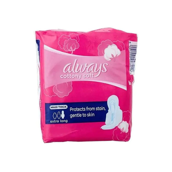 Always Cottony Soft Maxi Thick (Extra Long) Sanitary Pads, 6 Ct - My Vitamin Store