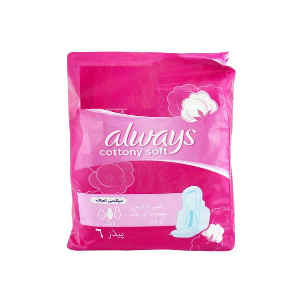 Always Cottony Soft Maxi Thick (Long) Sanitary Pads, 6 Ct - My Vitamin Store