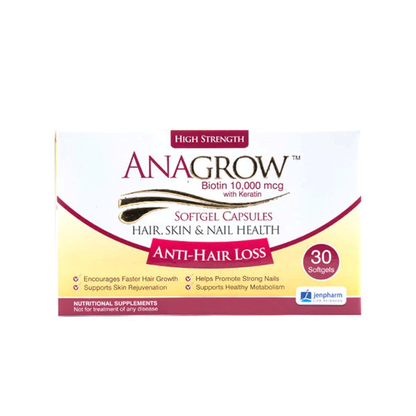 Anagrow Anti-Hair Loss Capsules, 30 Ct - Jenpharm - My Vitamin Store