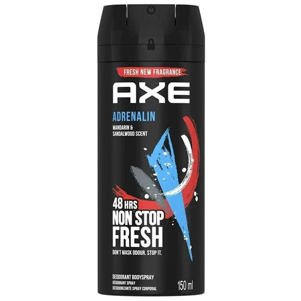 Axe Adrenaline Body Spray Deodorant for Men, 150ml - My Vitamin Store