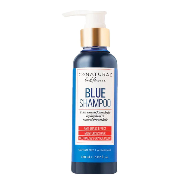 Brilliance Blue Shampoo for Highlighted & Natural Brown Hair, 150ml - CoNatural - My Vitamin Store