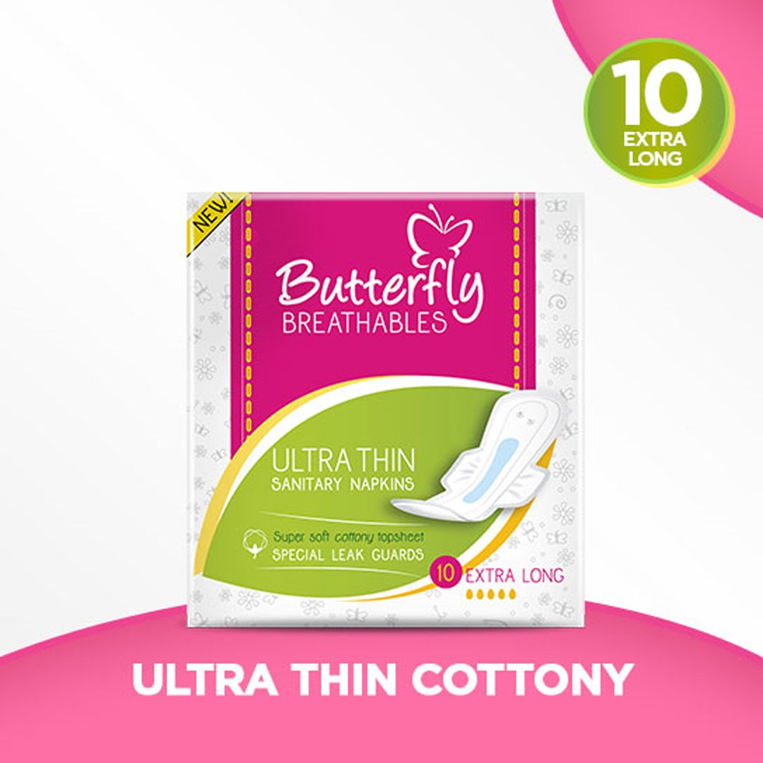 Butterfly Breathable Ultra Thin (Extra Long), 10 Ct - My Vitamin Store