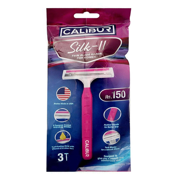 Calibur Silk II Twin Blade Razor for Women, 3 Ct - My Vitamin Store