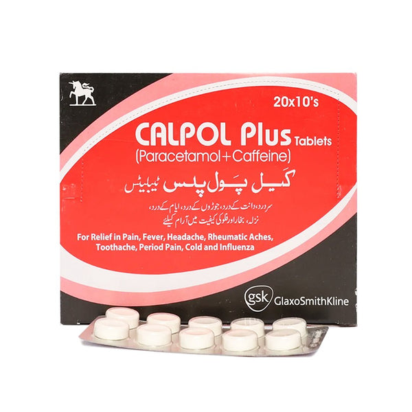Calpol Plus 500mg / 65mg tablet(Paracetamol) 200 Ct - GSK - My Vitamin Store