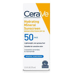CeraVe Hydrating Mineral Sunscreen SPF 50, 75ml - My Vitamin Store