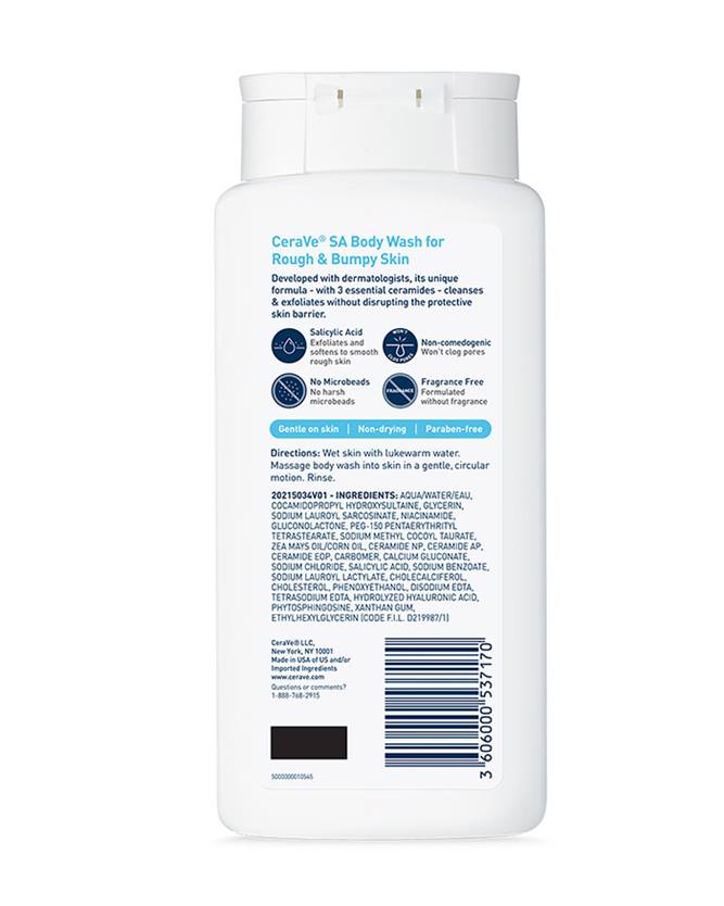 CeraVe SA Body Wash for Rough & Bumpy Skin, 296ml - My Vitamin Store