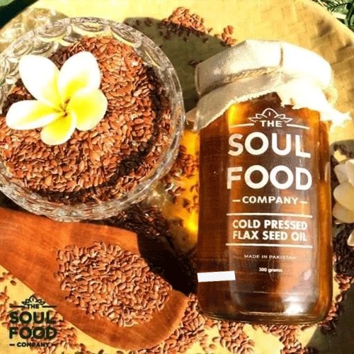 Cold Pressed Flax Seed Oil, 300g - The Soul Food Company - My Vitamin Store