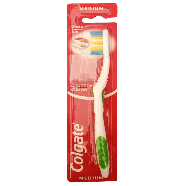 Colgate Classic Clean Medium Toothbrush (Green), 1 Ct - My Vitamin Store