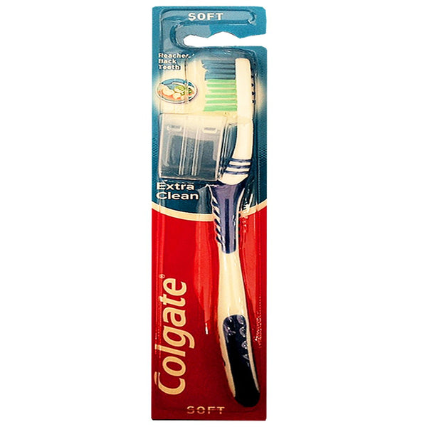 Colgate Extra Clean Soft Toothbrush (Blue), 1 Ct - My Vitamin Store
