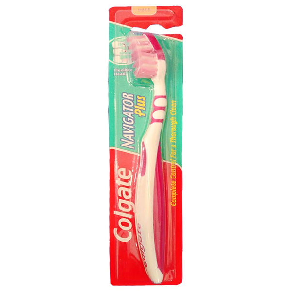 Colgate Navigator Plus Soft Toothbrush (Pink), 1 Ct - My Vitamin Store
