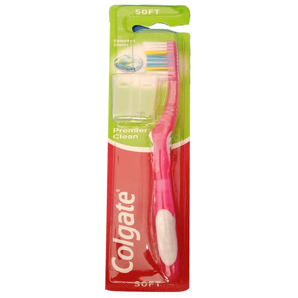Colgate Premier Clean Soft Toothbrush (Pink), 1 Ct - My Vitamin Store