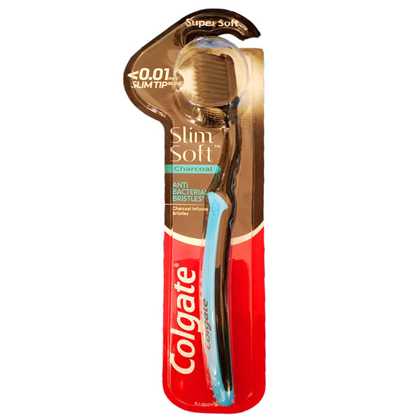 Colgate Slim Soft Charcoal Toothbrush (Blue), 1 Ct - My Vitamin Store