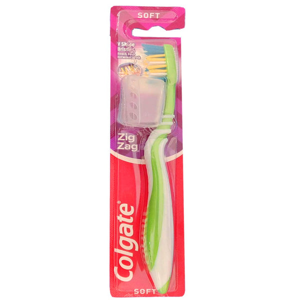 Colgate ZigZag Soft Toothbrush (Green), 1 Ct - My Vitamin Store