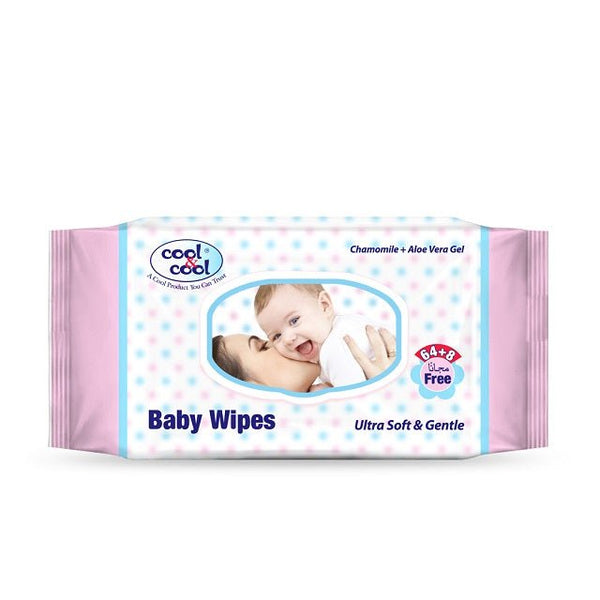 Cool & Cool Baby Wipes Ultra Soft & Gentle, 72 Ct - My Vitamin Store