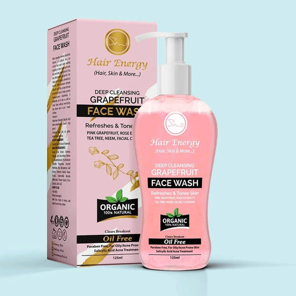 Deep Cleansing Grapefruit Face Wash, 125ml - Hair Energy - My Vitamin Store