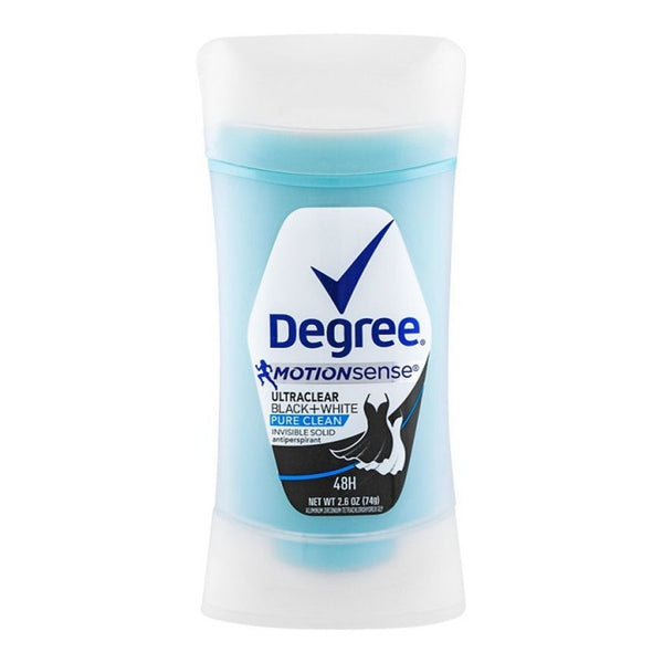 Degree Motion Sense Black + White Pure Clean Invisible Deodorant Stick 48H, 74g - My Vitamin Store