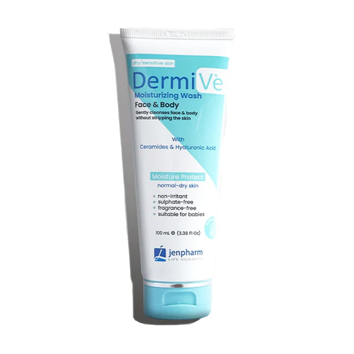 DermiVe Moisturizing Face & Body Wash, 100ml - Jenpharm - My Vitamin Store