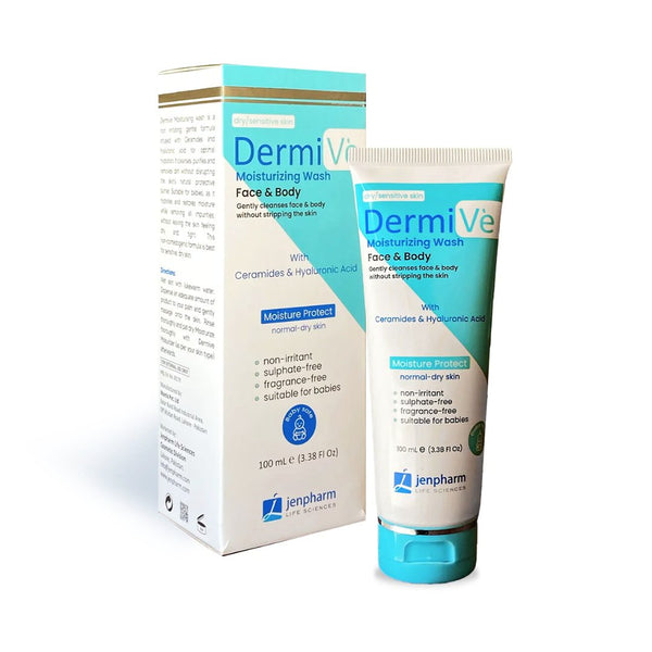 DermiVe Moisturizing Face & Body Wash, 100ml - Jenpharm - My Vitamin Store