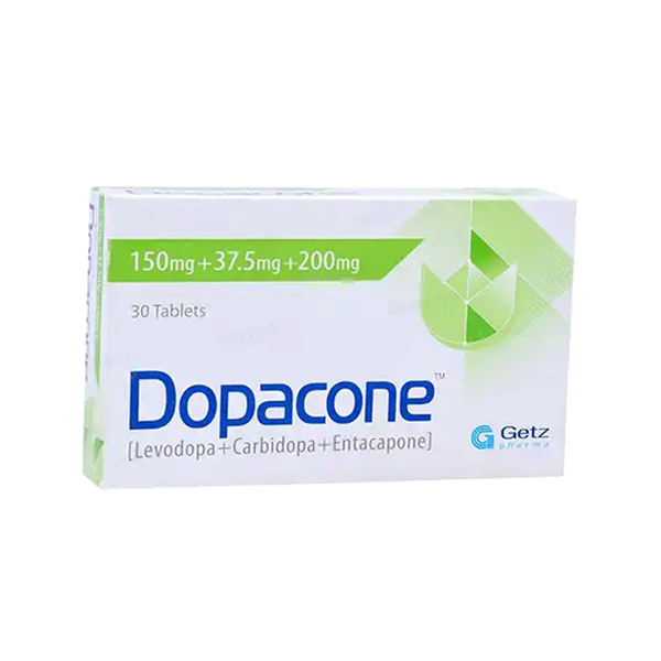 Dopacone Tablet 150/37.5/200mg, 30 Ct - Getz Pharma