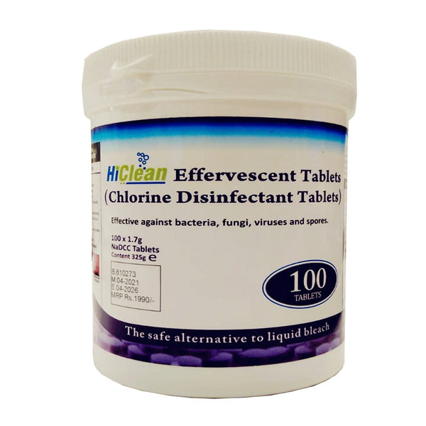 Effervescent Tablets (Chlorine Disinfectant Tablets), 100 Ct - HiClean - My Vitamin Store